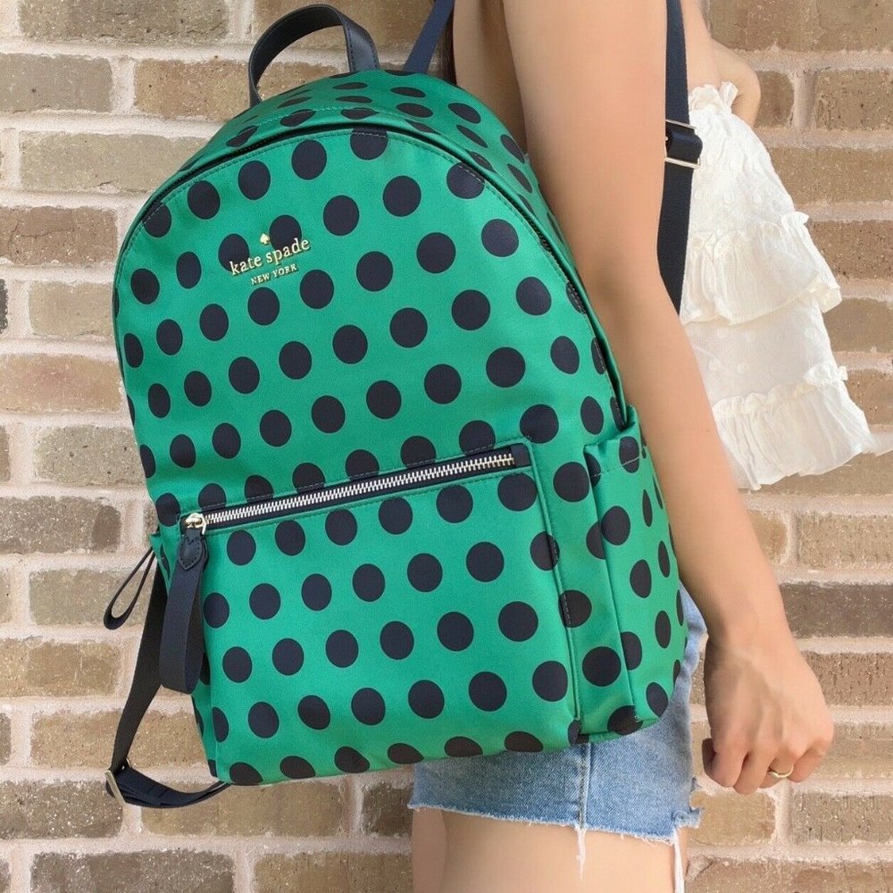NWT Kate Spade Large Backpack Multicolor Green - Picture 1 of 5